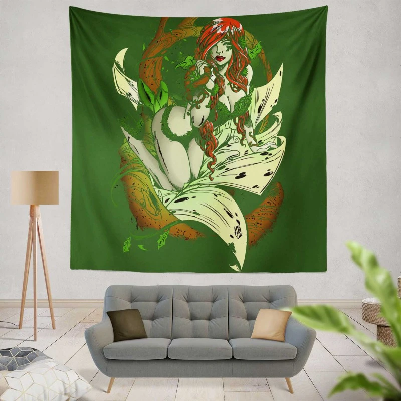 Poison Ivy Gotham City Botanist Wall Tapestry