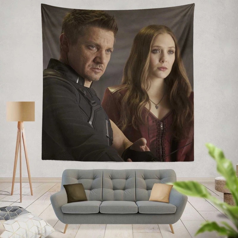 Scarlet Witch & Hawkeye Captain America Civil War Wall Tapestry
