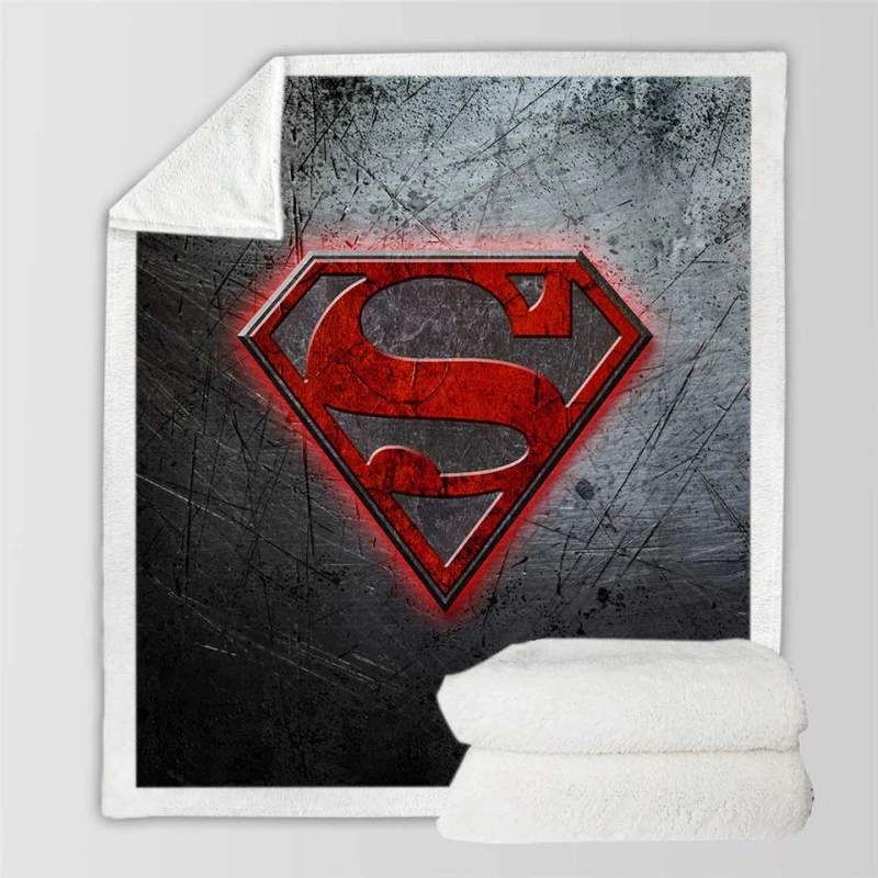 Superman Logo DC Comics Sherpa Fleece Blankets