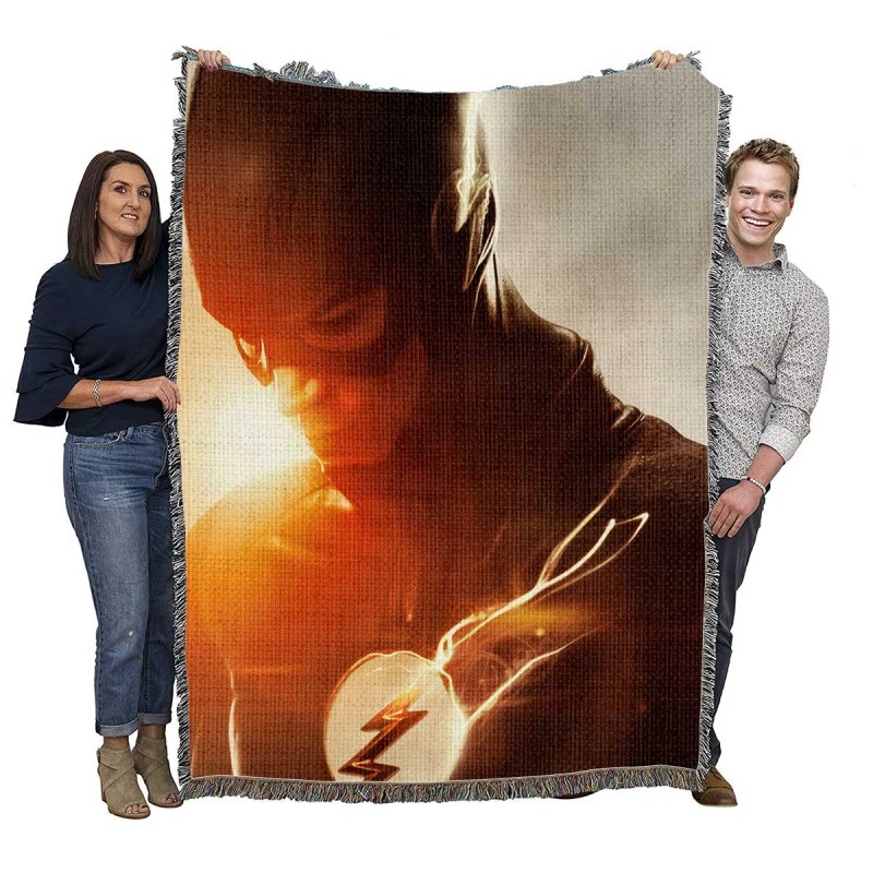 The Flash TV Show Superhero Flash Grant Gustin Barry Allen Woven Blankets