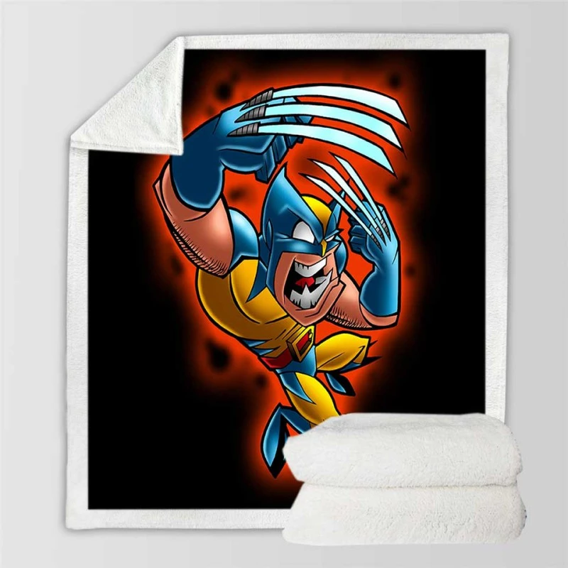 Wolverine Marvel Wolverine Comics Goes to Hell  Sherpa Fleece Blankets