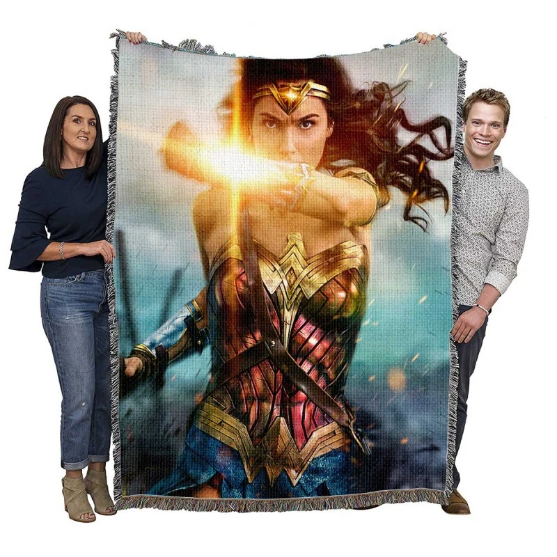 Wonder Woman Movie Gal Gadot Woven Blankets