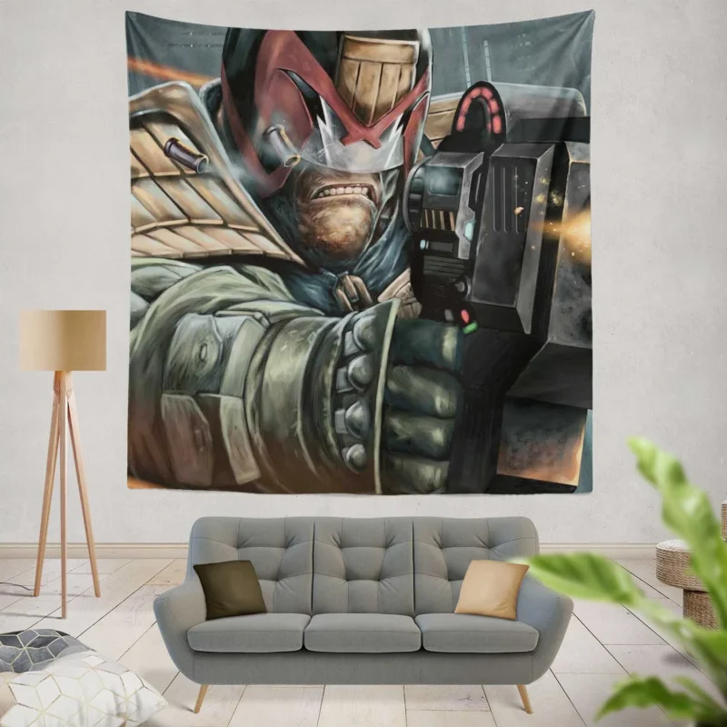 2000 AD Comics: Dive into the World of Judge Dredd  Wall Tapestry