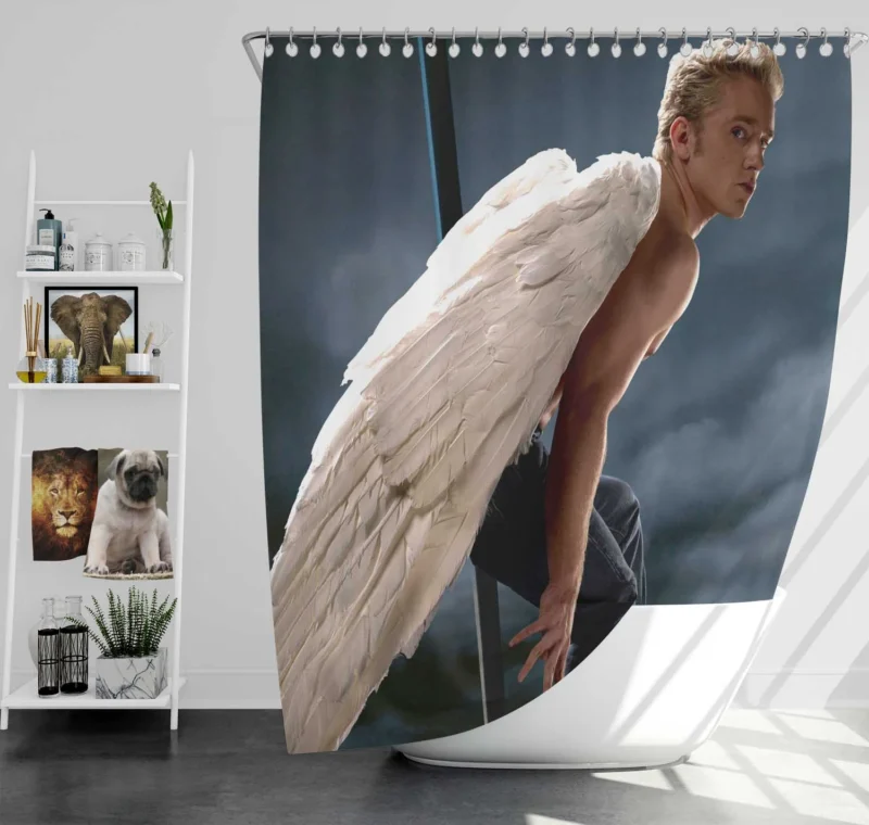 Angel in X-Men: The Last Stand: A Marvel Movie Analysis Shower Curtain