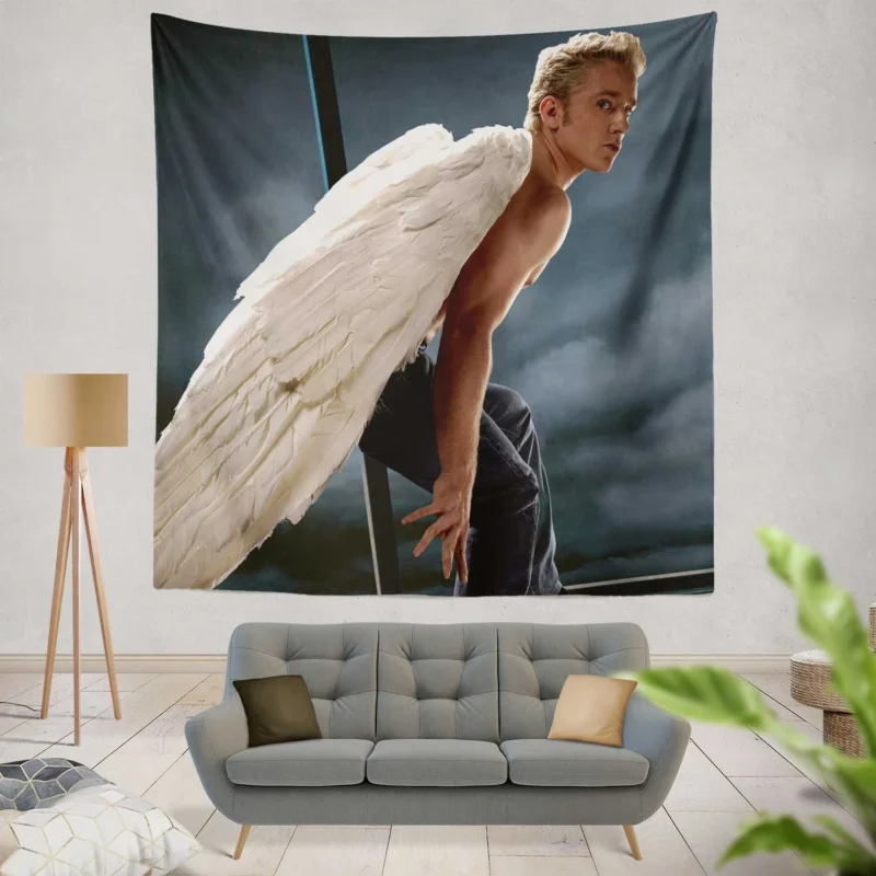 Angel in X-Men: The Last Stand: A Marvel Movie Analysis  Wall Tapestry