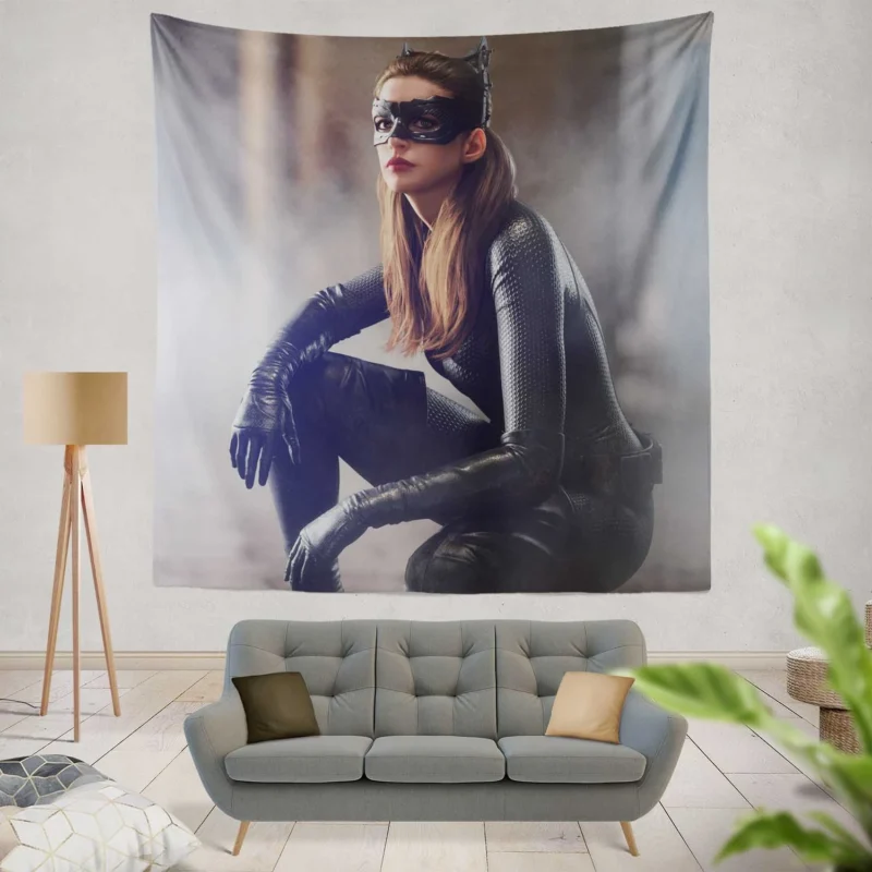 Anne Hathaway Catwoman in The Dark Knight Rises DC  Wall Tapestry