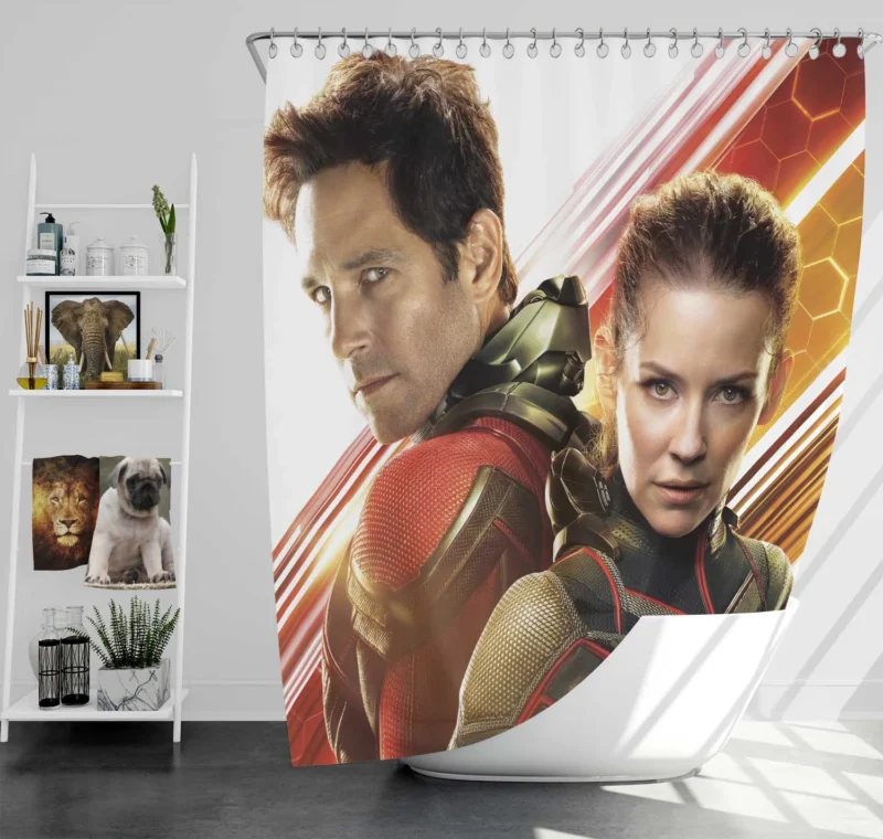 Ant-Man and the Wasp: Superhero Team-Up in the MCU Shower Curtain