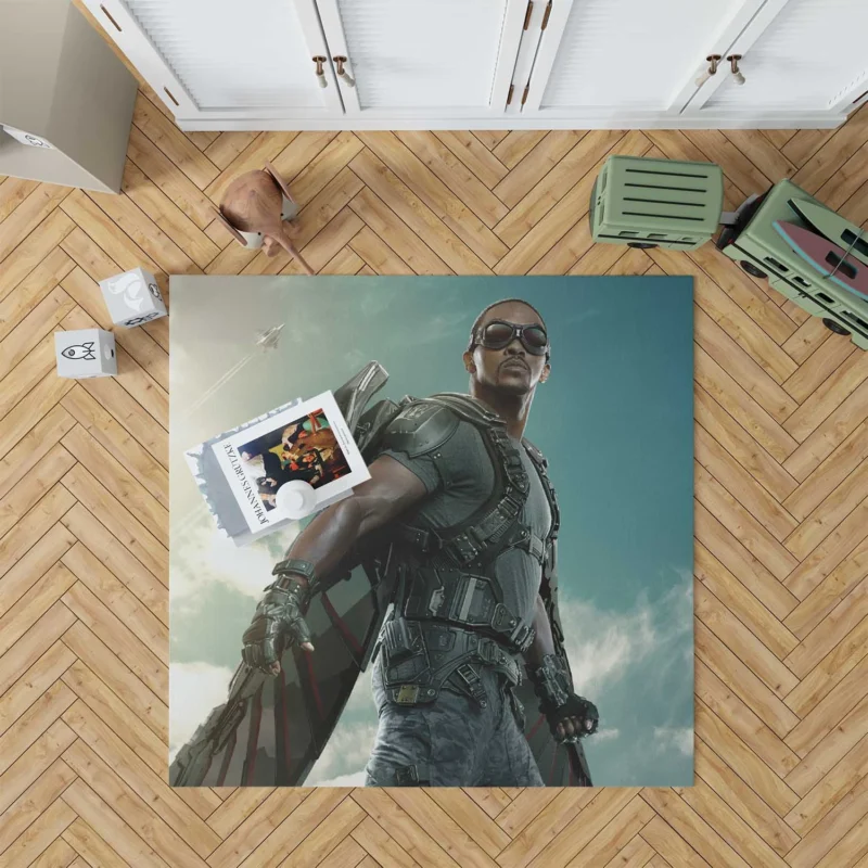 Anthony Mackie Iconic Role as Falcon Floor Rug
