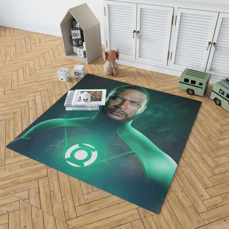Arrow Crossover: John Diggle and Green Lantern Floor Rug