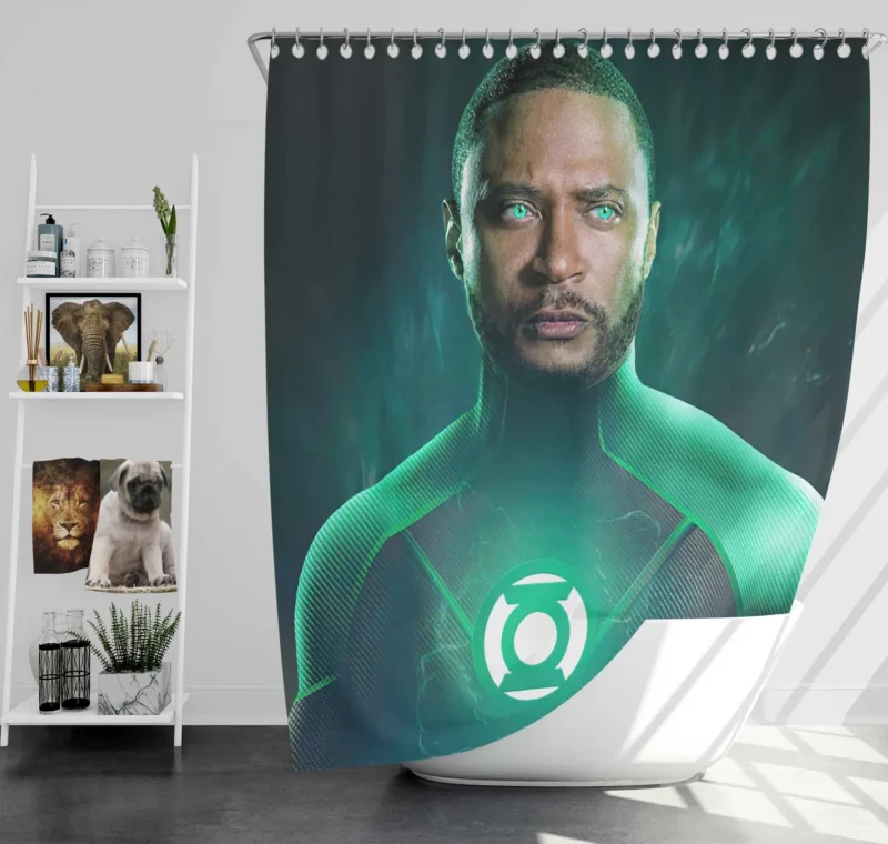 Arrow Crossover: John Diggle and Green Lantern Shower Curtain