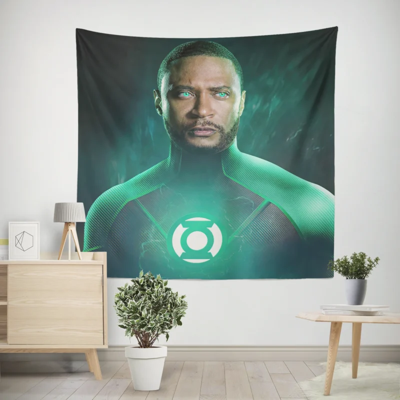 Arrow Crossover: John Diggle and Green Lantern  Wall Tapestry