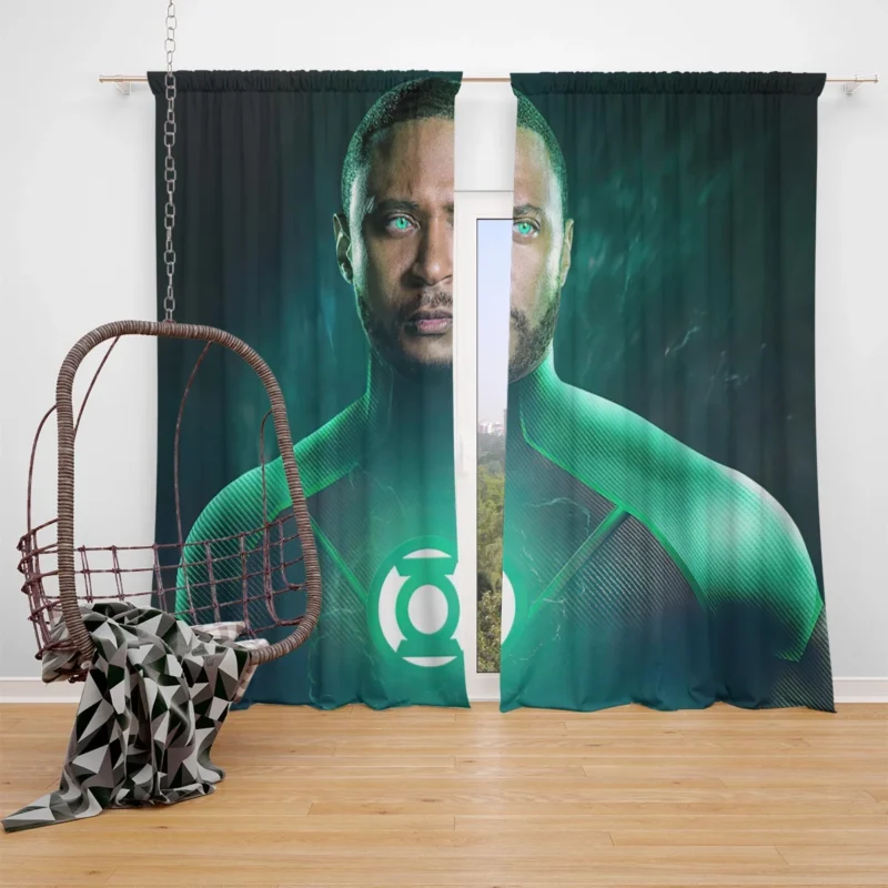 Arrow Crossover: John Diggle and Green Lantern Window Curtain