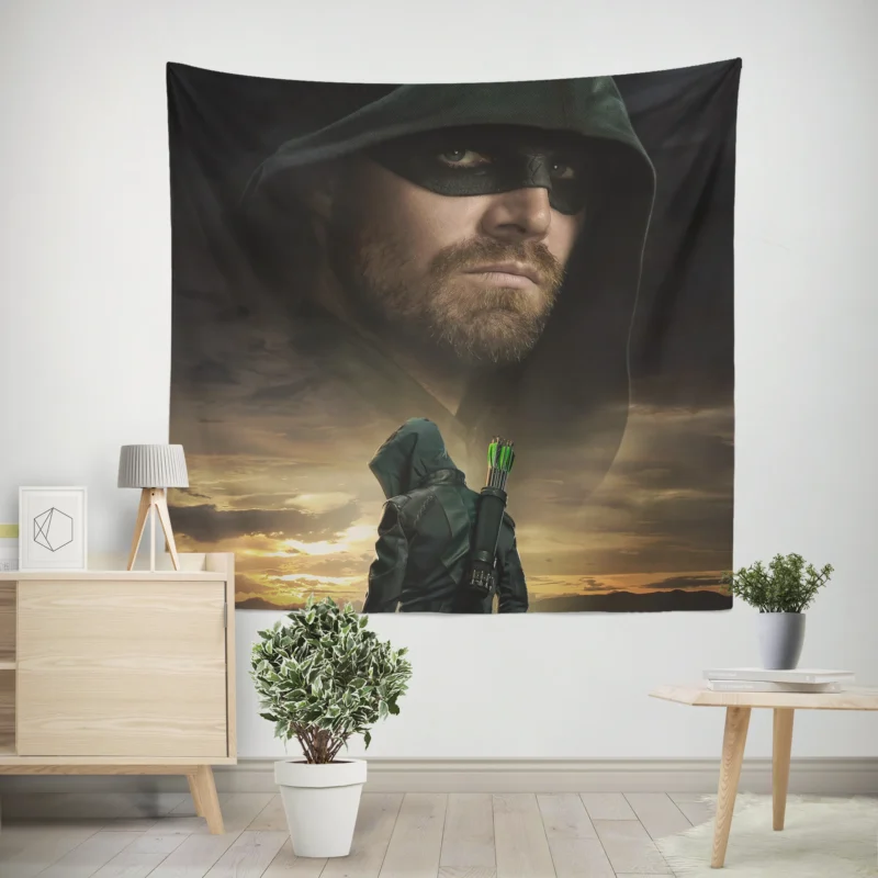Arrow TV Show: The Journey of Green Arrow  Wall Tapestry