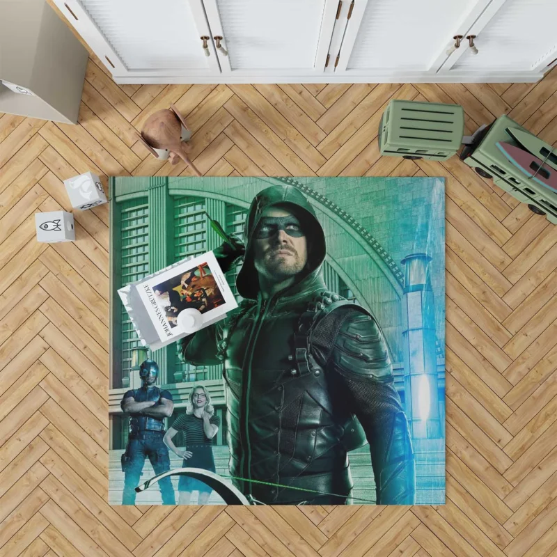 Arrow Wallpaper: Oliver Queen Vigilante Journey Floor Rug