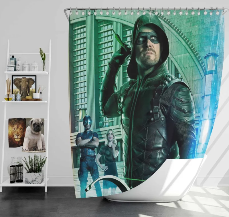 Arrow Wallpaper: Oliver Queen Vigilante Journey Shower Curtain