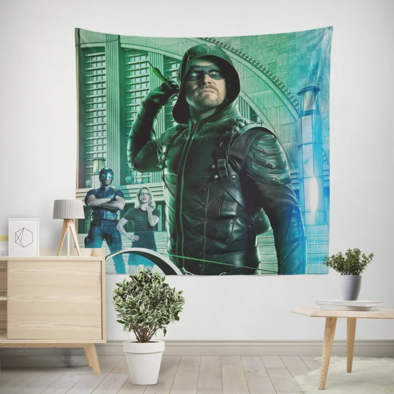 Arrow Wallpaper: Oliver Queen Vigilante Journey  Wall Tapestry