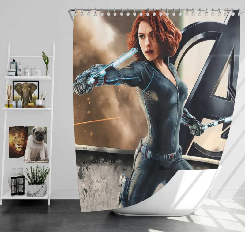 Avengers: Age of Ultron - Black Widow Role Shower Curtain