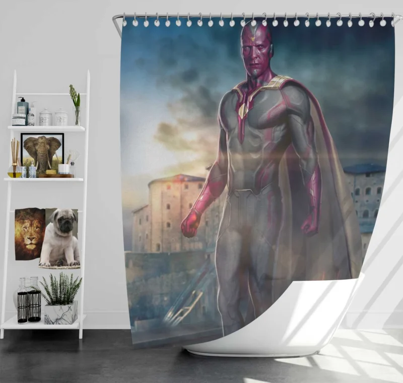 Avengers: Age of Ultron Wallpaper with Vision Shower Curtain