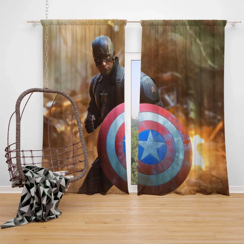 Avengers Endgame: Captain America Epic Role Window Curtain