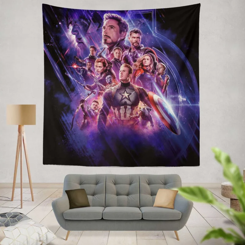 Avengers Endgame: Heroes Unite to Defeat Thanos  Wall Tapestry
