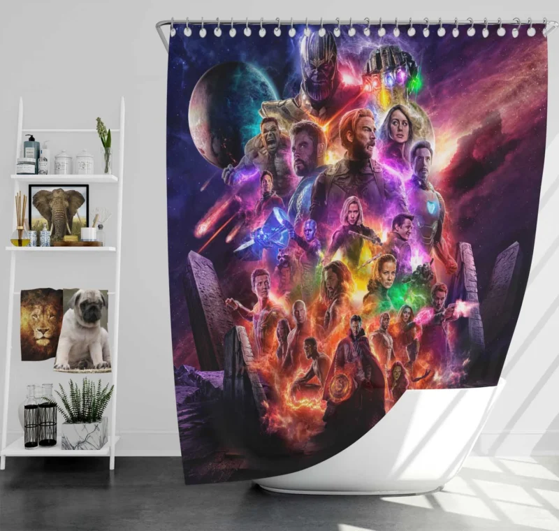 Avengers Endgame: Heroes vs. Thanos and More Shower Curtain