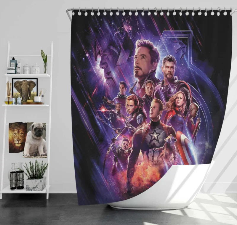 Avengers Endgame: The Battle Against Thanos and More Shower Curtain