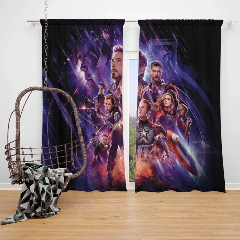Avengers Endgame: The Battle Against Thanos and More Window Curtain