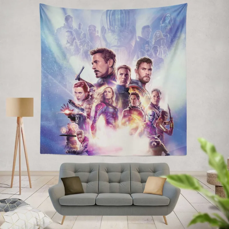 Avengers Endgame: The Final Battle Against Thanos  Wall Tapestry