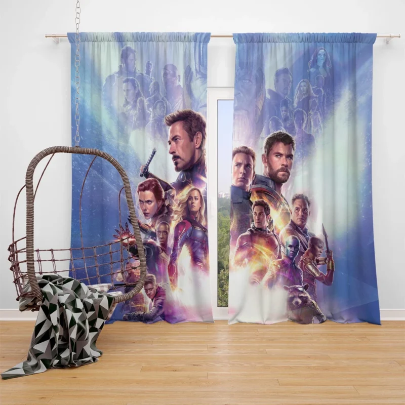 Avengers Endgame: The Final Battle Against Thanos Window Curtain