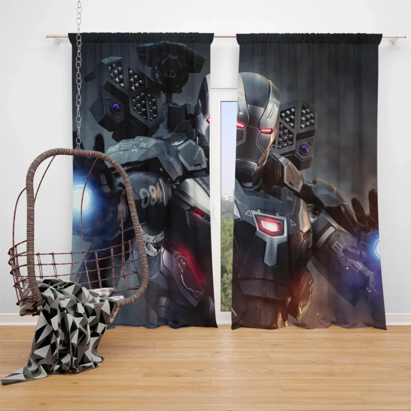 Avengers Endgame: War Machine Armor Window Curtain