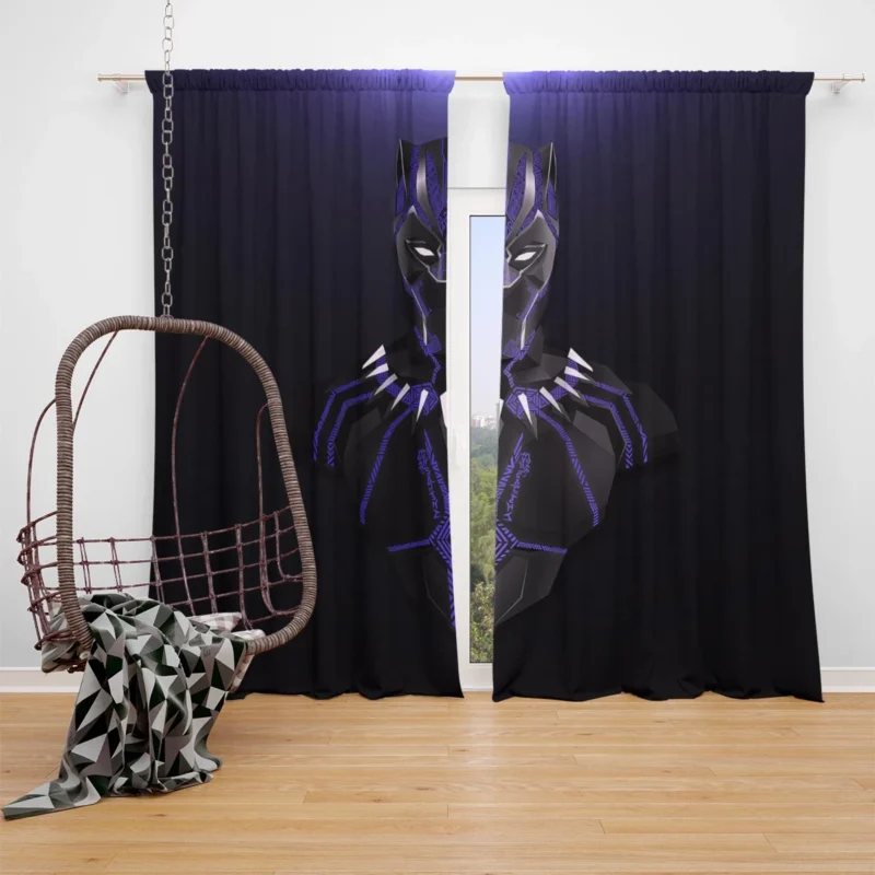 Avengers: Infinity War - Black Panther Stand Window Curtain