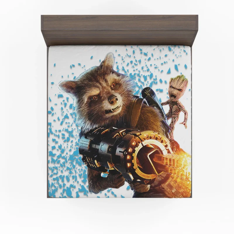 Avengers: Infinity War - Rocket Raccoon and Groot Fitted Sheet