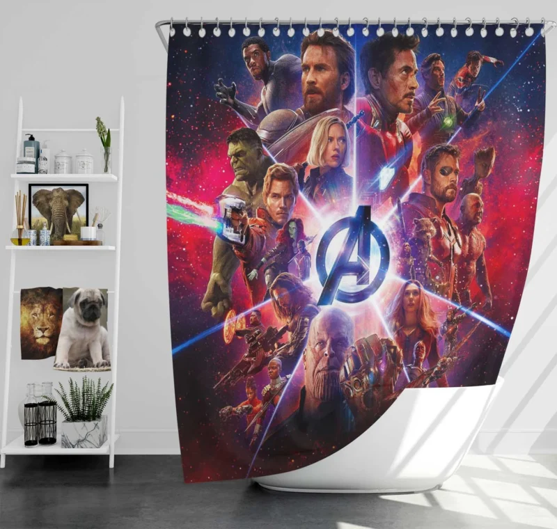 Avengers: Infinity War - The Ultimate Superhero Clash Shower Curtain