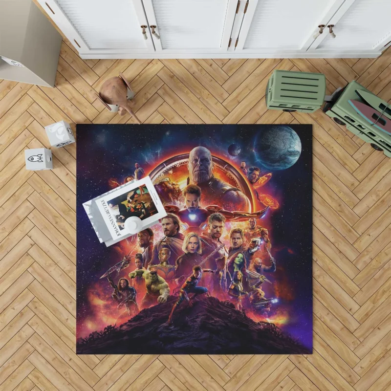 Avengers: Infinity War Wallpaper - Epic Heroes Collide Floor Rug