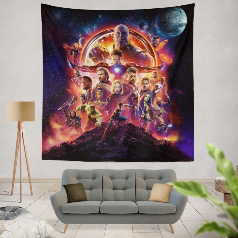 Avengers: Infinity War Wallpaper - Epic Heroes Collide  Wall Tapestry