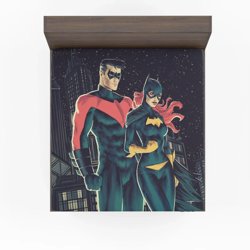 Barbara Gordon and Nightwing in DC Comics Fitted Sheet