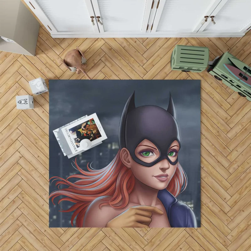 Bat-Signal: Summoning Batgirl to Action in DC Comics Floor Rug