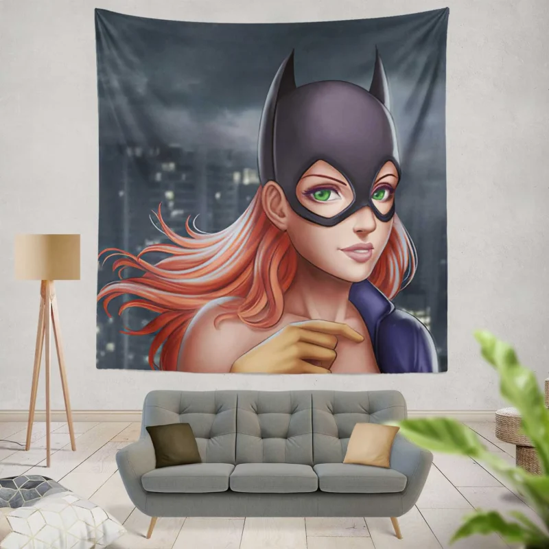 Bat-Signal: Summoning Batgirl to Action in DC Comics  Wall Tapestry