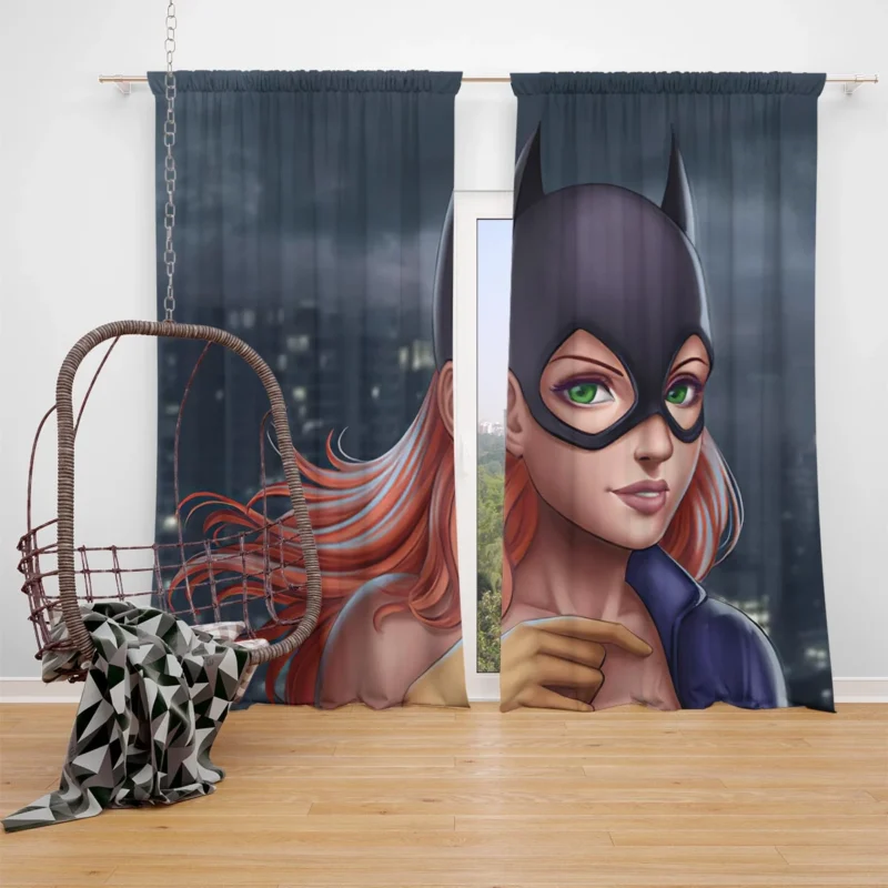 Bat-Signal: Summoning Batgirl to Action in DC Comics Window Curtain