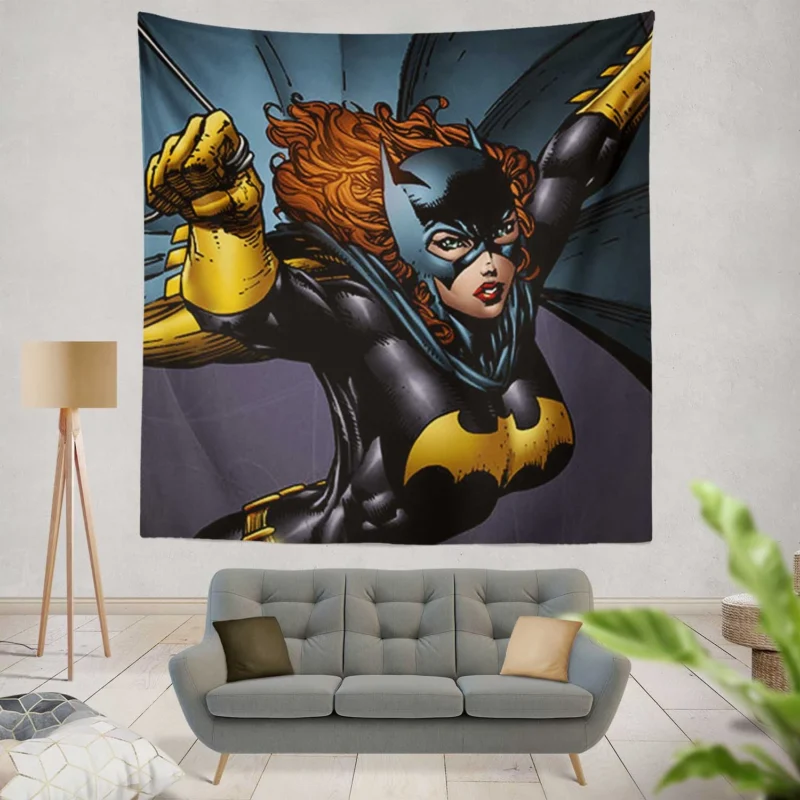 Batgirl Comics: Unveiling Barbara Gordon Heroic Journey  Wall Tapestry