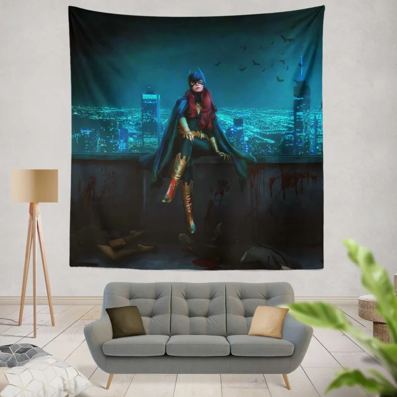 Batgirl: Crime-Fighting in Gotham City Shadows  Wall Tapestry