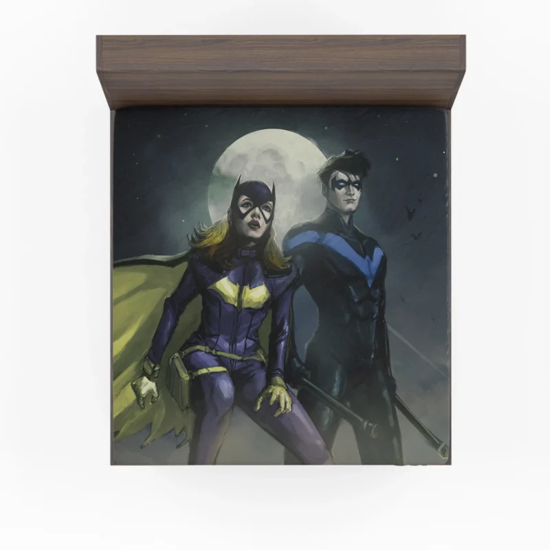 Batgirl and Nightwing Comics Collaboration Fitted Sheet
