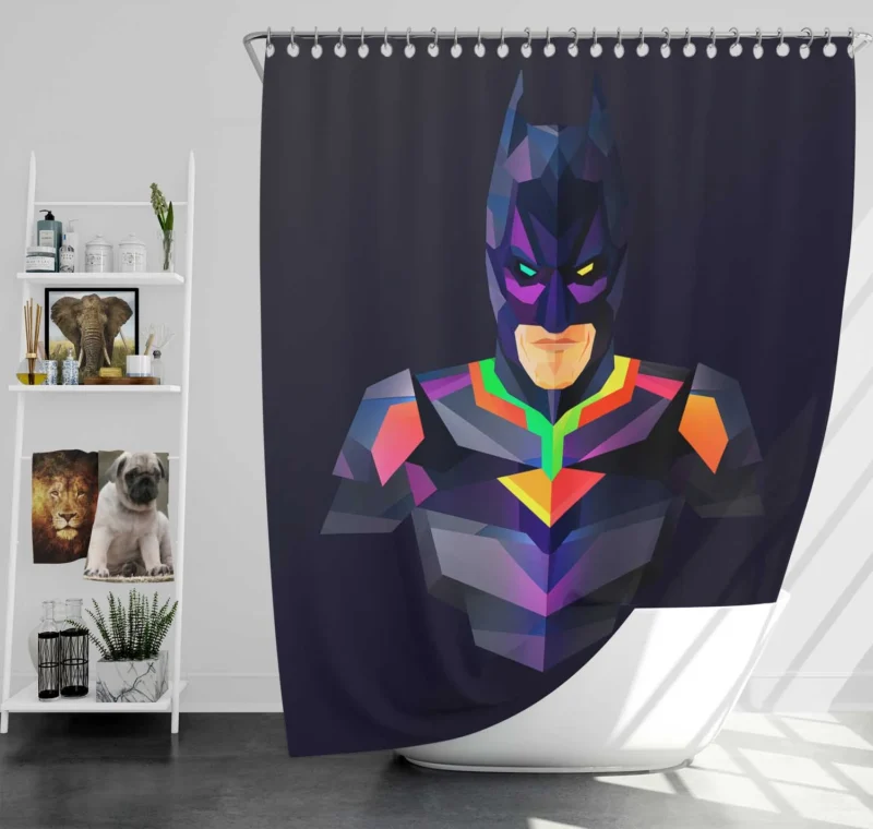 Batman Abstract Facets: A Unique Perspective Shower Curtain