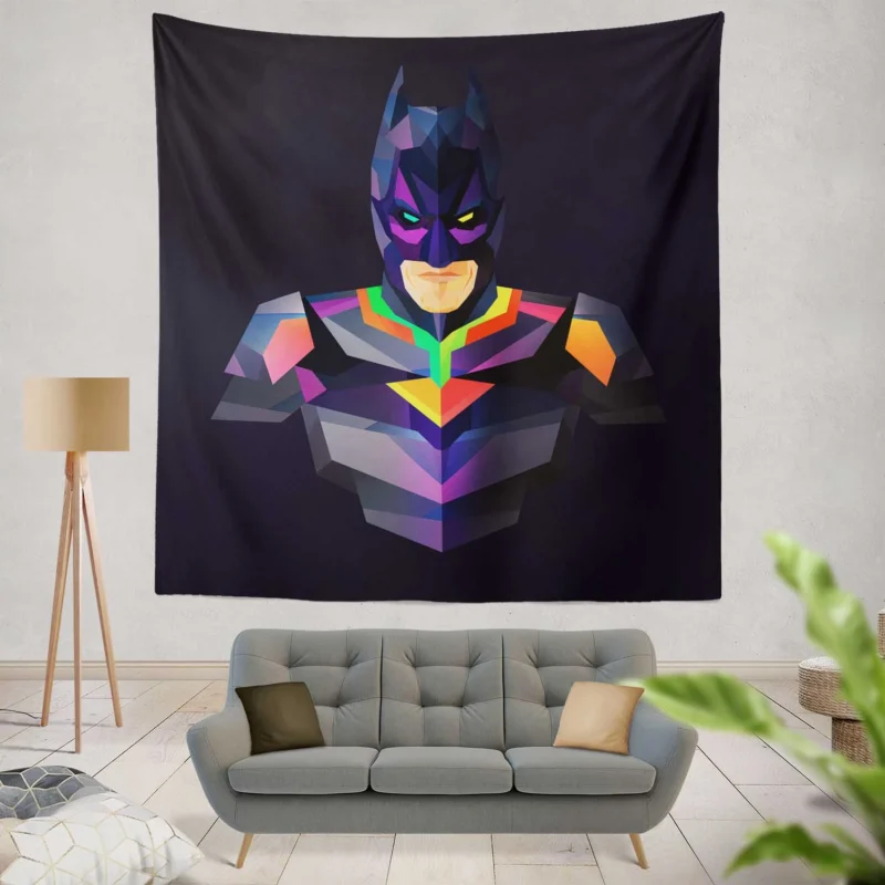 Batman Abstract Facets: A Unique Perspective  Wall Tapestry