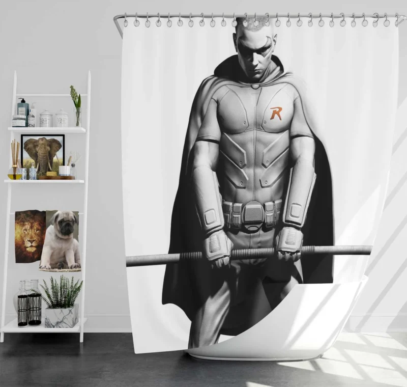 Batman: Arkham City - Tim Drake as Robin Shower Curtain