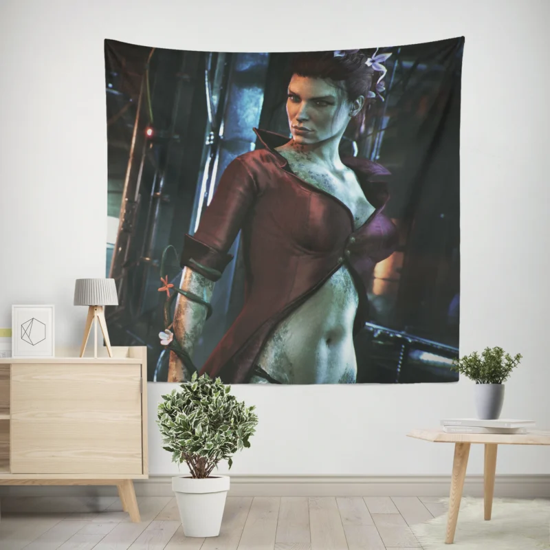 Batman: Arkham Knight - Face Poison Ivy Thorny Challenge  Wall Tapestry