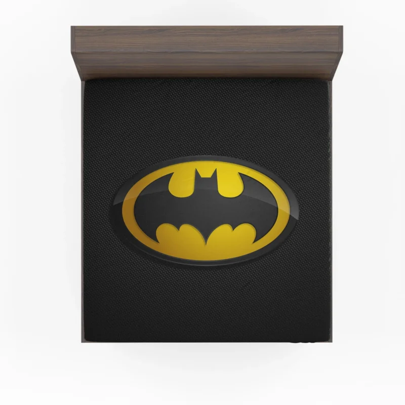Batman Iconic Symbol: The Bat Signal from Gotham City Fitted Sheet