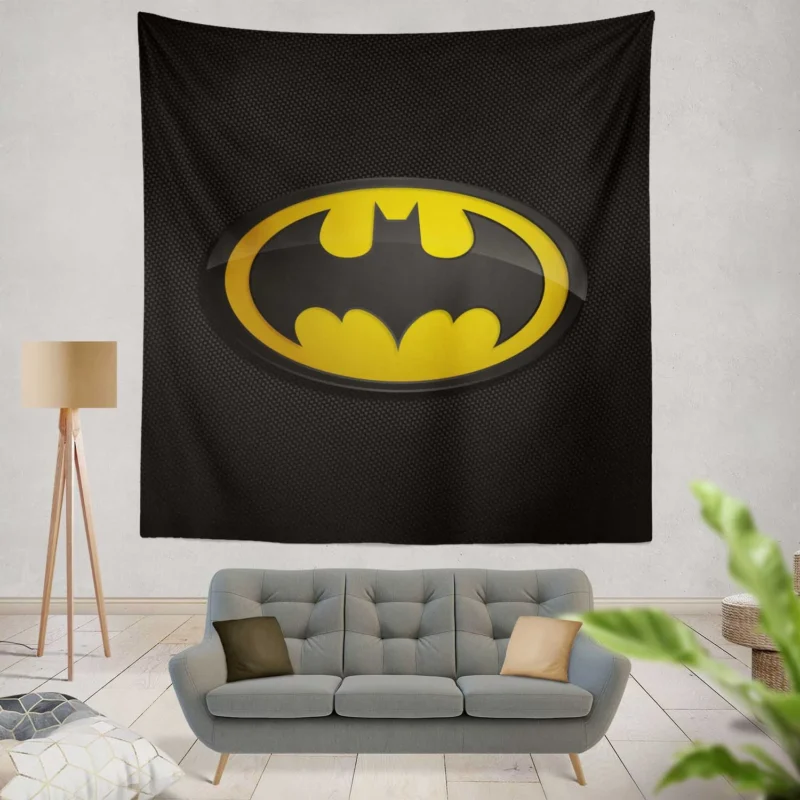 Batman Iconic Symbol: The Bat Signal from Gotham City  Wall Tapestry