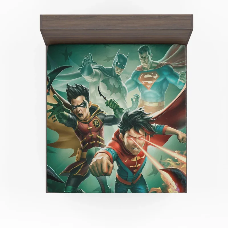 Batman and Superman: Battle of the Super Sons Fitted Sheet