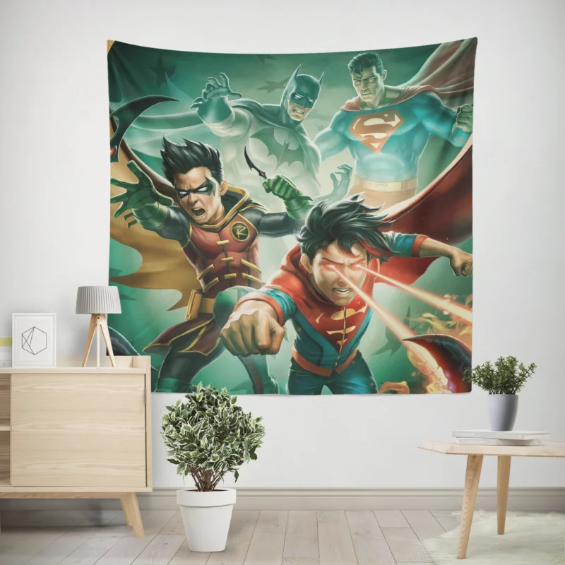 Batman and Superman: Battle of the Super Sons  Wall Tapestry